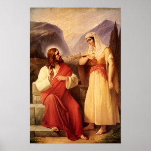 Poster Cristo e samaritano por Christian Schleisner