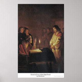 Poster Cristo em frente ao Grande Padre por Honthorst