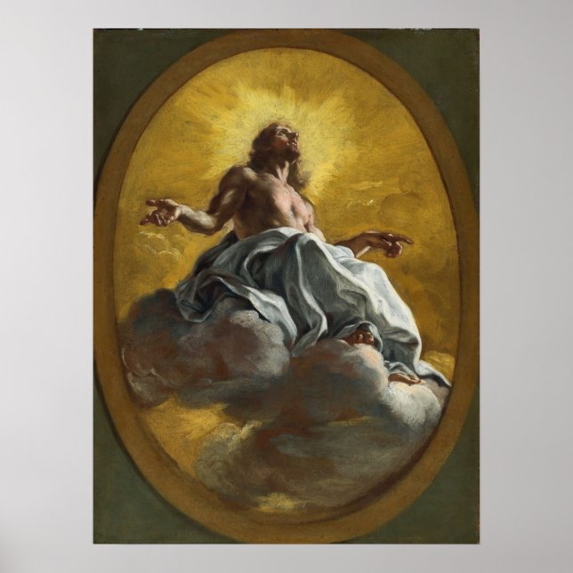 Poster Cristo em Glória por Giovanni Battista Gaulli (Frente)