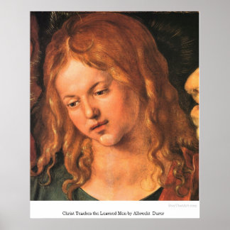 Pôster Cristo ensina homens aprendidos por Albrecht Durer