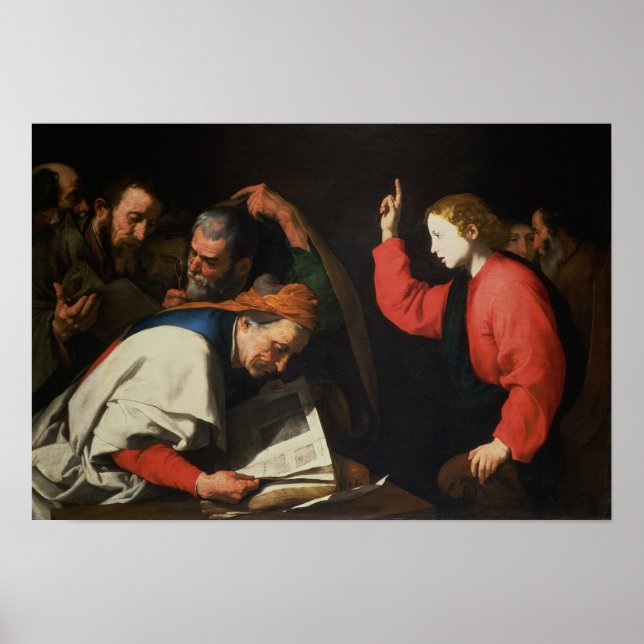 Pôster Cristo entre os médicos, c.1630 (Frente)