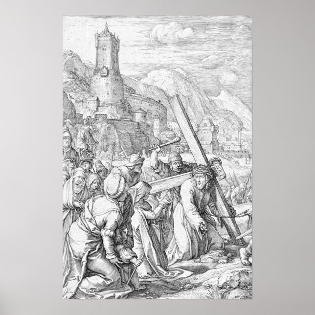 Poster Cristo Hendrick Goltzius Carregando da Cruz (Frente)