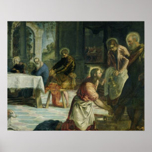 Poster Cristo Lavando os Pés dos Discípulos, c.1547