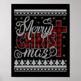 Poster Cristo Mas Jesus Christian Pajamas Ugly Chri