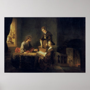 Pôster Cristo na casa de Martha e de Mary