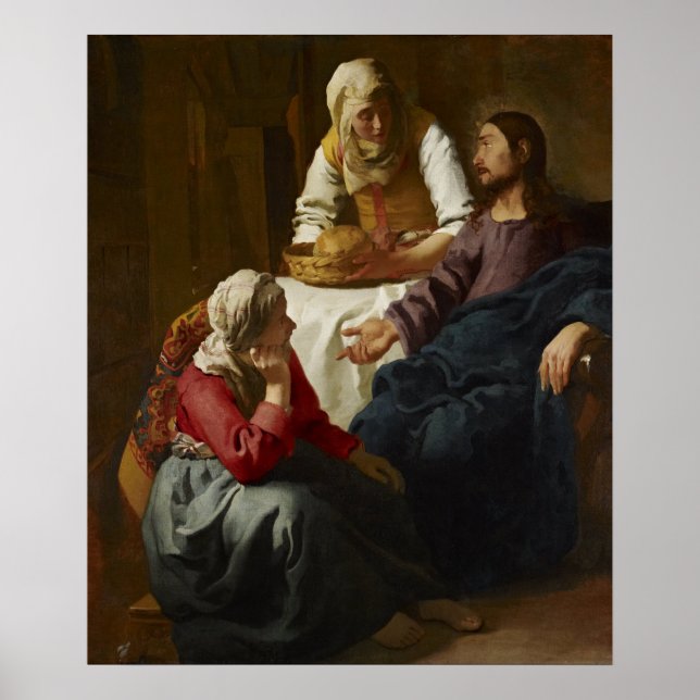 Poster Cristo na Casa de Martha e Mary (Frente)