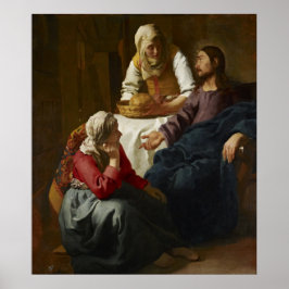 Poster Cristo na Casa de Martha e Mary por Vermeer