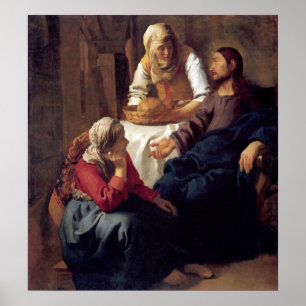 Poster Cristo na casa de Mary e de Martha
