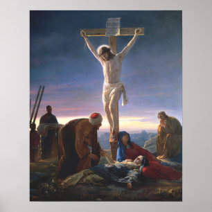 Poster Cristo na Cruz por Carl Bloch, Religioso
