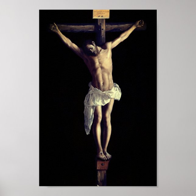 Poster Cristo na cruz por Francisco De Zurbarán (Frente)