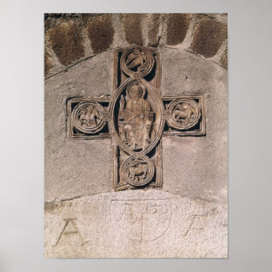 Pôster Cristo na majestade com símbolos do