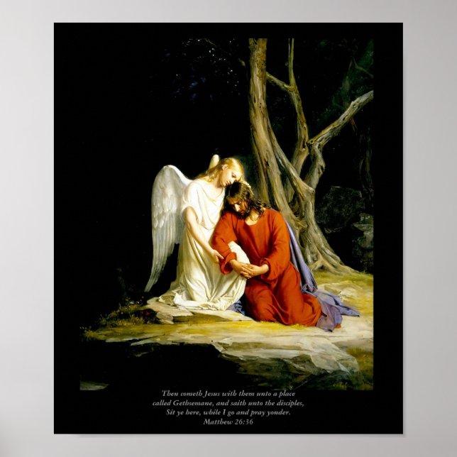 Pôster Cristo na pintura Giclee de Gasterícula Gethsemane (Frente)
