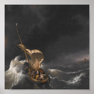 Poster Cristo na tempestade no mar da Galileia c. 1695