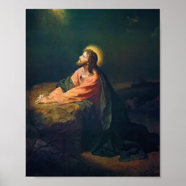 Poster Cristo no Getsêmani Pintura de Heinrich Hofmann