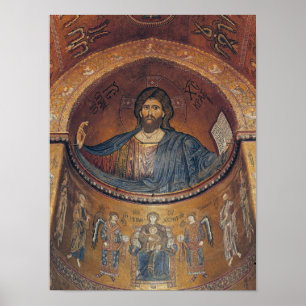 Poster Cristo Pantocrator e Madonna
