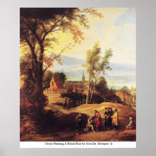 Pôster Cristo que cura um homem cego por Joos De Momper