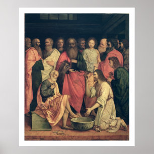 Poster Cristo que lava os pés dos discípulo