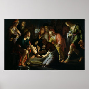 Pôster Cristo que lava os pés dos discípulo, 1623