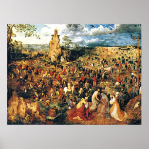 Pôster Cristo que leva o Pieter transversal Bruegel a