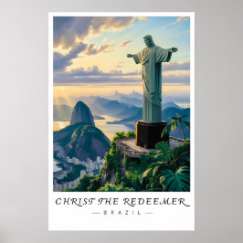 Poster Cristo Redentor Arte de Parede Brasil, arte da cid