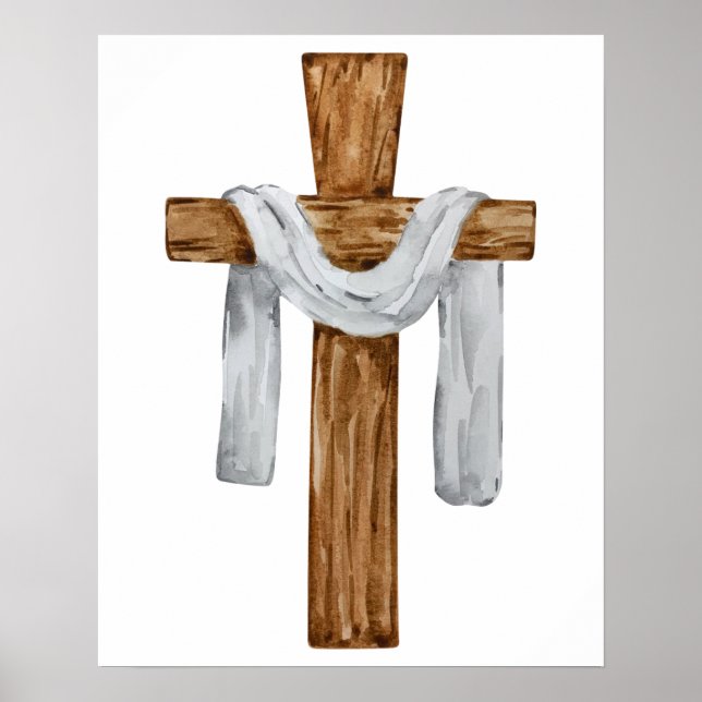 Poster Cristo Wooden Cross Jesus (Frente)