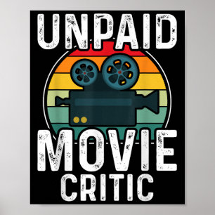 Poster Crítico de Filme de Cinema Retro Vintage Não Pago