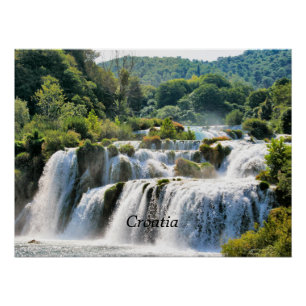 Pôster Croácia, cascata cênica