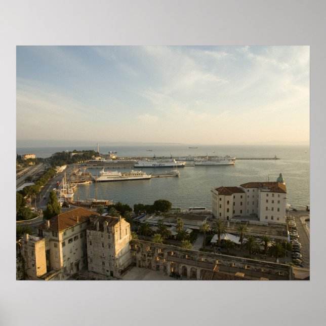 Pôster Croácia, Dalmácia, Split. Vista de Riva (Frente)
