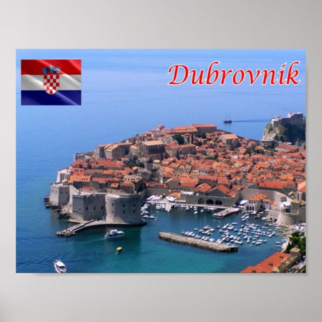 Poster Croácia - Dubrovnik - (Frente)