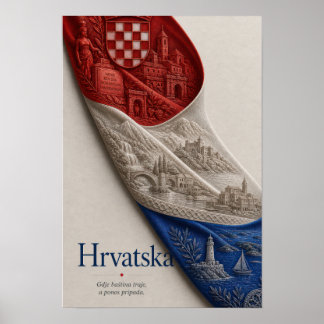 Poster Croácia - Onde o património dura e o orgulho perte