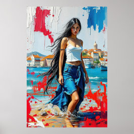 Poster Croatia Hrvatska Kroatien Hrv Zagreb Split Flag 