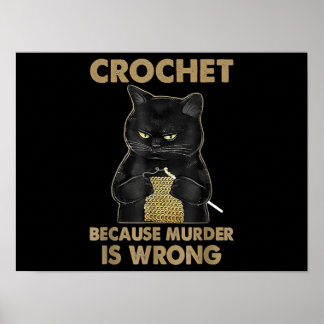 Poster Crochet De Gato Negro Porque O Assassinato Está Er