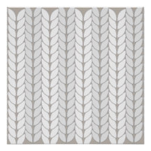 Crochet Patterno Beige Neutro Poster brilhante