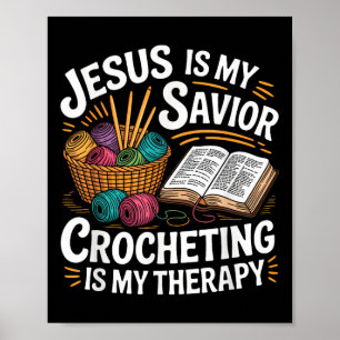 Poster Crochetando Religioso Cristão Jesus Deus Crocheter