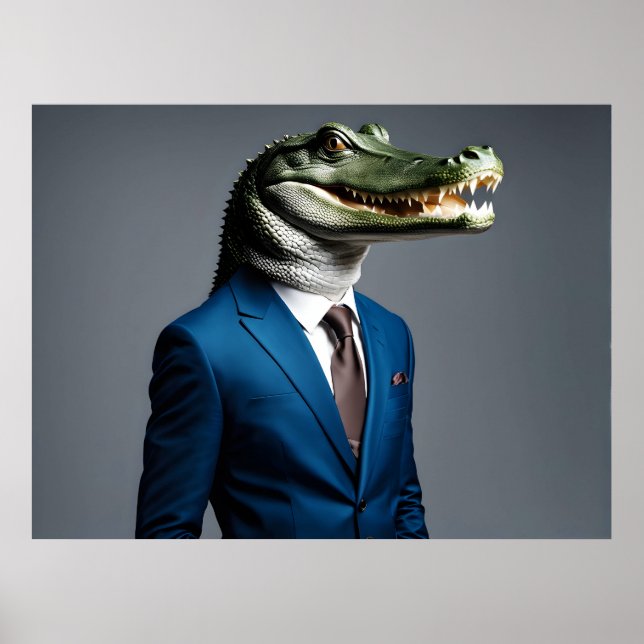 Poster Crocodilo de fato (Frente)