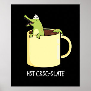 Poster Crocodilo Engraçado Engraçado Crocodilo Escuro BG