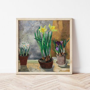 Poster Crocos e Daffodils em Potes   Christopher Wood