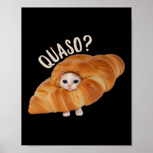 Poster Croissant Quasocat Memória Para Mulheres Vintage C