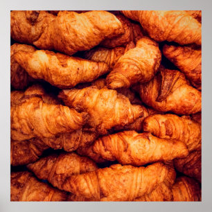 Poster Croissants clássicos, vista superior