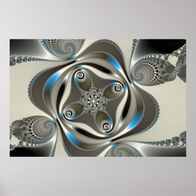 Pôster Cromo - Fractal (Frente)