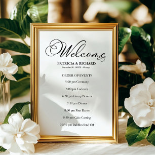 Poster Cronograma de Eventos da Ordem do Casamento Progra