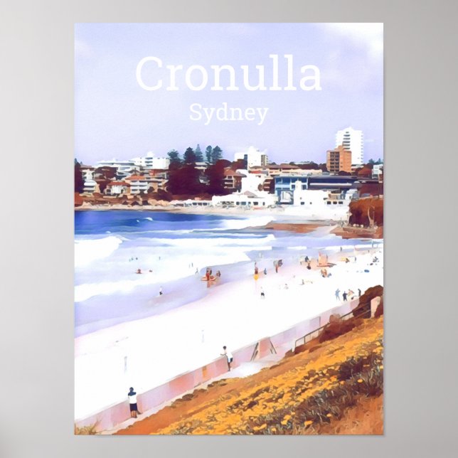 Poster Cronulla Sydney beachside Summer viagem (Frente)