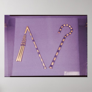 Poster Crook e flail, do Tútankhamun