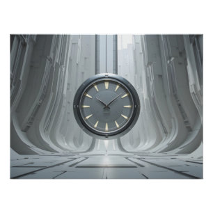 Pôster Croômetro Hangar Futurístico