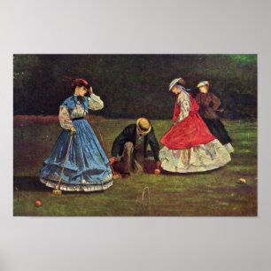 Pôster Croquet Por Homer Winslow (Melhor Qualidade)