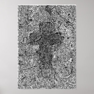 poster "Cross and Symbols"