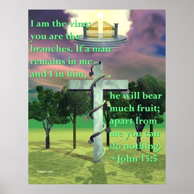 Poster Cross and Vine (Frente)