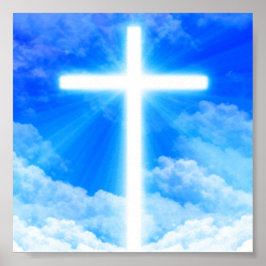 Poster Cross of Light Jesus Christ Customizable Christian