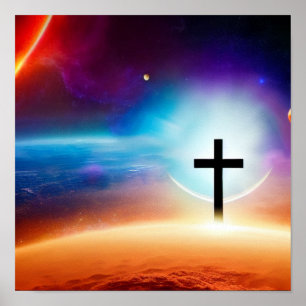 Poster Cross Spacescape