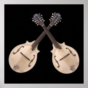 POSTER CROSSED MANDOLINS-POSTER